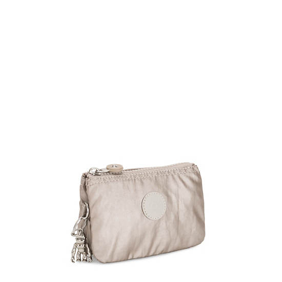 Kipling Creativity Small Metallic Pouch Vesker Beige | NO 1107OK